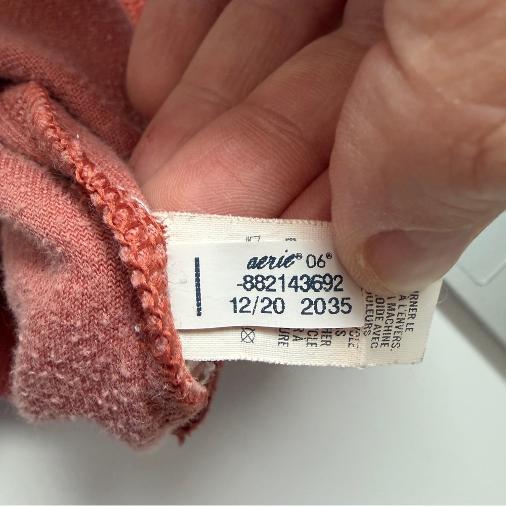 Aerie Womens Real Obsessed Oversized Velour Sweatshirt Size M Orange Loungewear - Picture 9 of 9